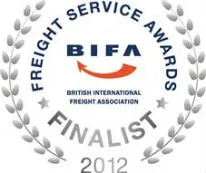 Freight Service Awards 2012 awarded by BIFA for excellence in freight services.
